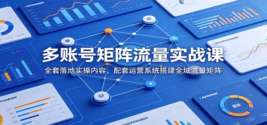 多账号矩阵流量实战课：全套落地实操内容，配套运营系统搭建全域流量矩阵-豌豆轻创