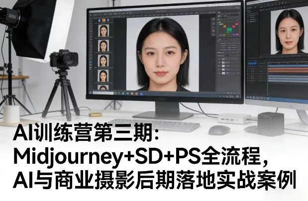 AI训练营第三期:Midjourney+SD+PS全流程,AI与商业摄影后期落地实战案例-豌豆轻创