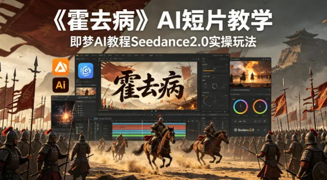 《霍去病》AI短片教学，即梦AI教程Seedance2.0实操玩法-豌豆轻创