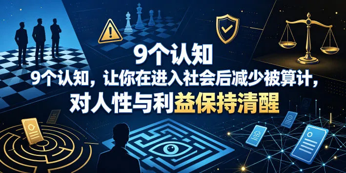 付费文章：9个认知，让你在进入社会后减少被算计，对人性与利益保持清醒-豌豆轻创