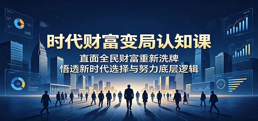 时代财富变局认知课：直面全民财富重新洗牌，悟透新时代选择与努力底层逻辑-豌豆轻创