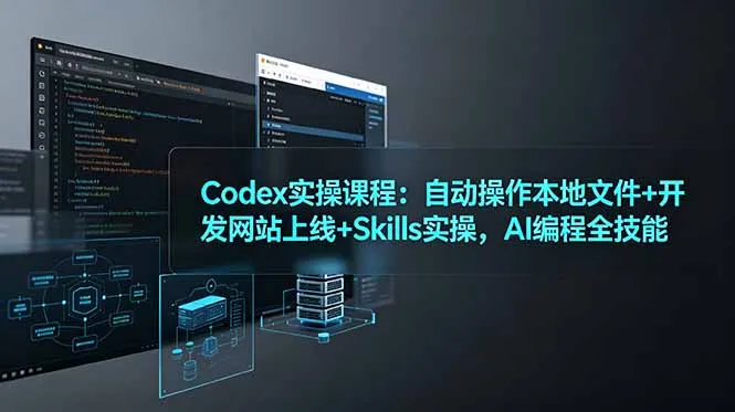 Codex实操课程：自动操作本地文件+开发网站上线+Skills实操，AI编程全技能-豌豆轻创