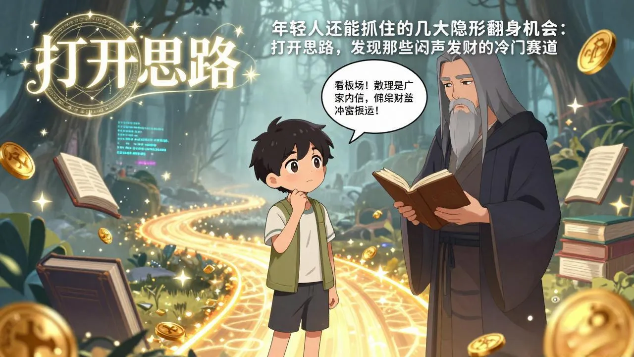 付费文1+2：年轻人还能抓住的几大隐形翻身机会：打开思路，发现那些闷声发财的冷门赛道-轻创