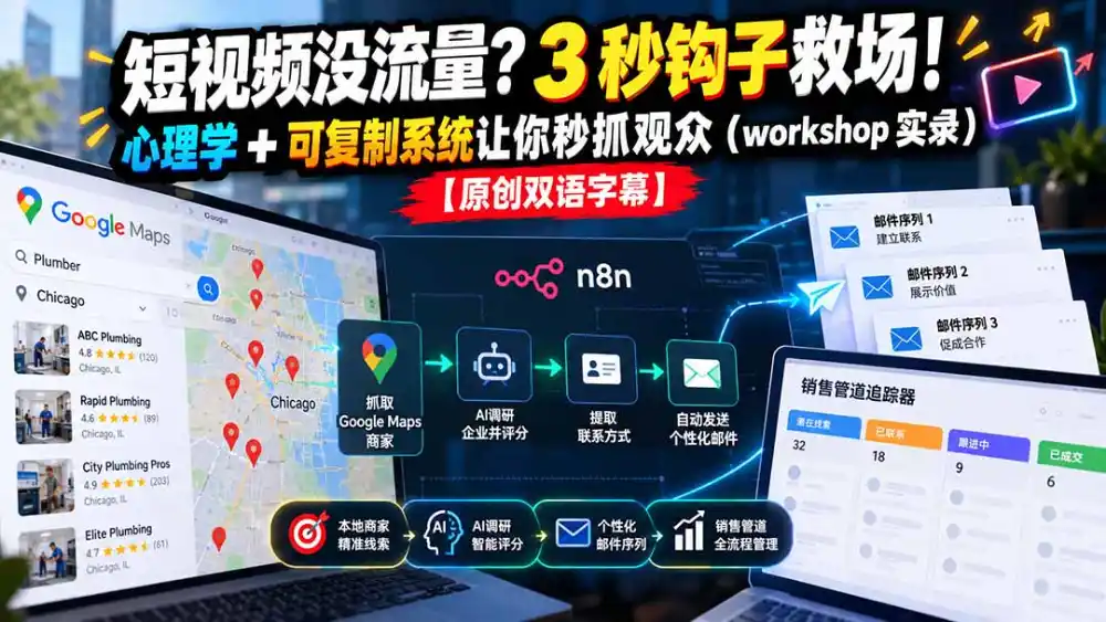短视频没流量?3 秒钩子救场!心理学 + 可复制系统让你秒抓观众(workshop 实录-豌豆轻创