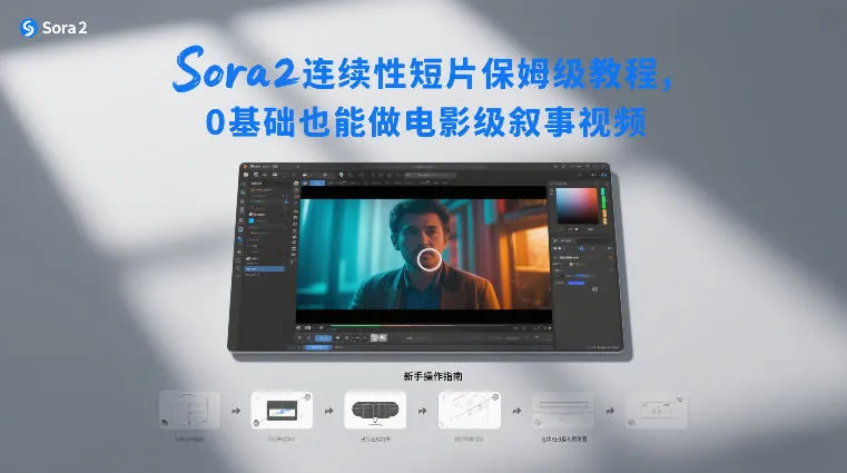 Sora2连续性短片保姆级教程,0基础也能做电影级叙事视频-轻创