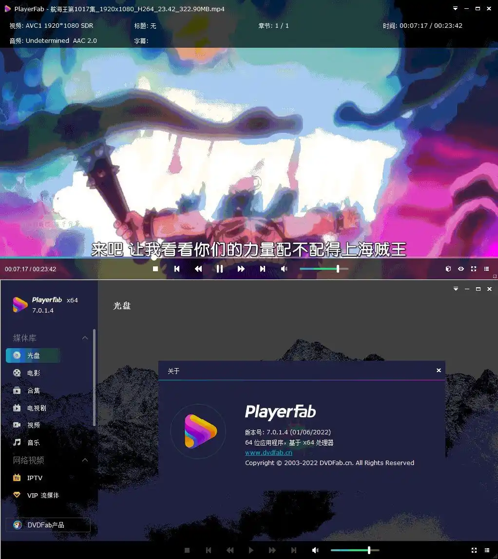 DVDFab Player 7.0.6.4中文版-豌豆轻创