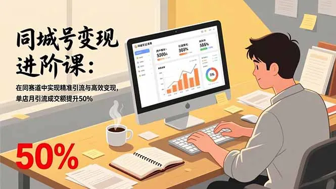 同城号变现进阶课：在同城赛道中实现精准引流与高效变现，单店月引流成交额提升50%-轻创
