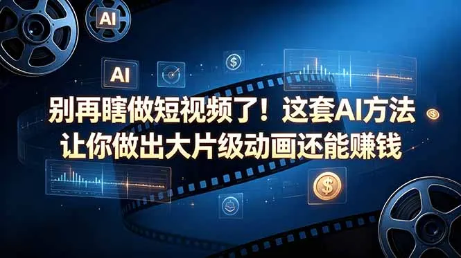 别再瞎做短视频了！这套 AI 方法让你做出大片级动画还能赚钱【原创双语字幕】-豌豆轻创