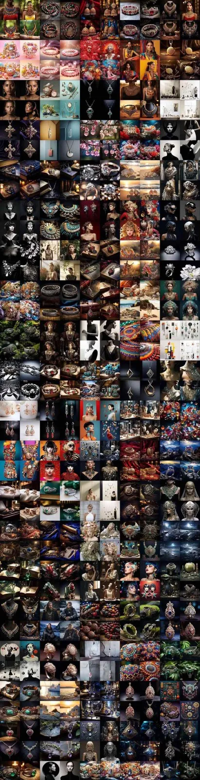 463个Midjourney珠宝摄影提示词:覆盖全品类珠宝,AI设计秒出专业效果-轻创