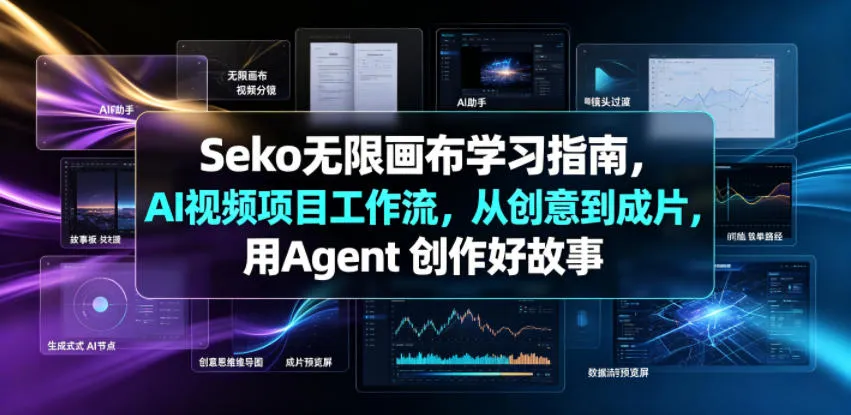 Seko无限画布学习指南，AI视频项目工作流，从创意到成片，用Agent 创作好故事-豌豆轻创
