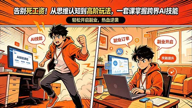 告别死工资！从思维认知到高阶玩法，一套课掌握跨界AI技能，轻松开启副业-豌豆轻创