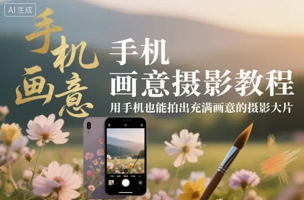 手机画意摄影教程，用手机也能拍出充满画意的摄影大片-轻创