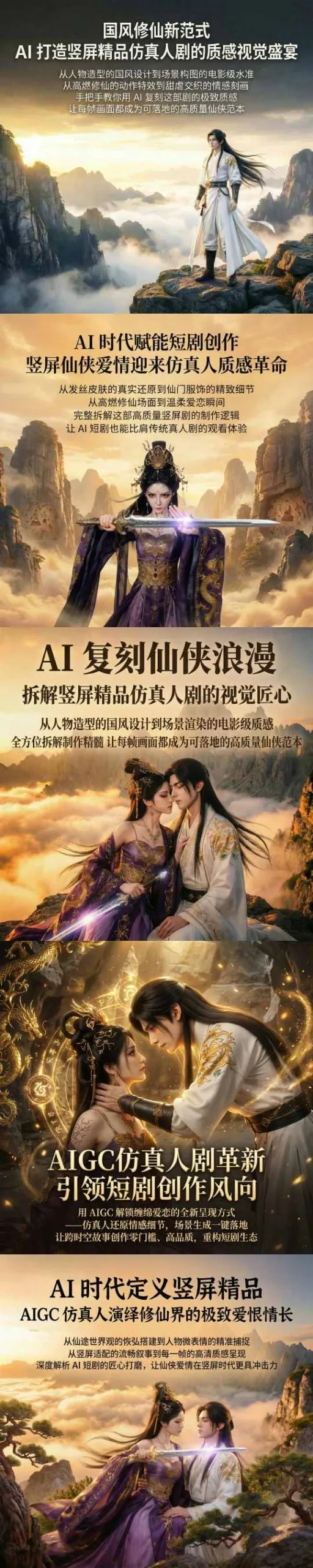 AIGC仿真人《合欢宗》短剧教学，用AIGC解锁缠绵爱恋的全新呈现方式，让跨时空故事创作零门槛、高品质，重构短剧生态-豌豆轻创