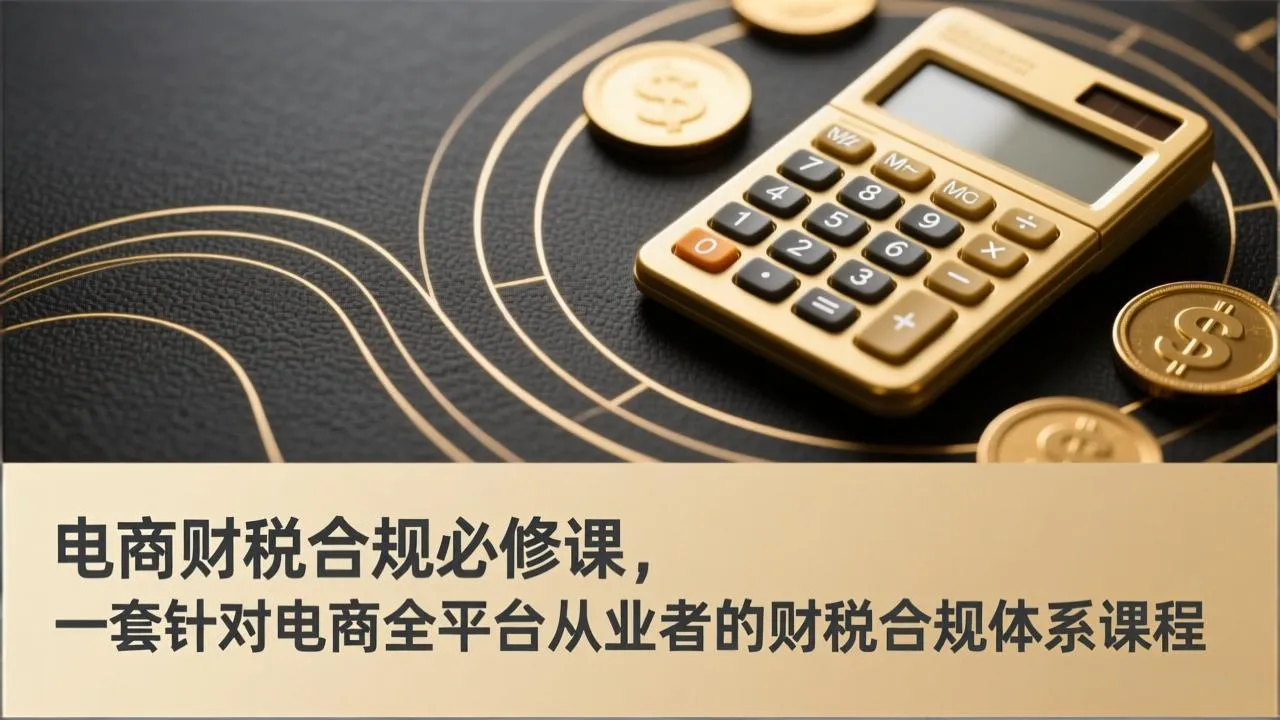 电商财税合规必修课，是一套针对电商全平台从业者的财税合规体系课程-轻创