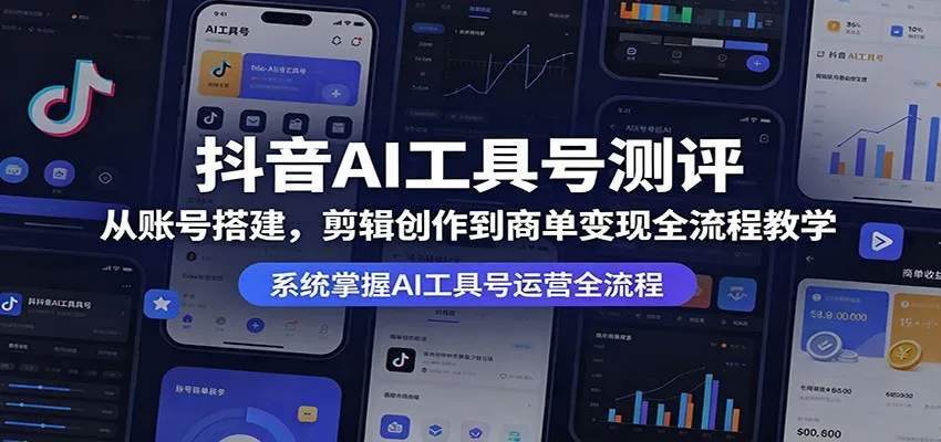 抖音AI工具号测评：从账号搭建，剪辑创作到商单变现全流程教学-豌豆轻创