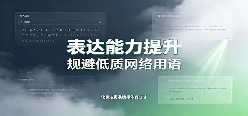 表达能力提升：语言塑造思想逻辑，规避低质网络用语，强化心智感知-豌豆轻创