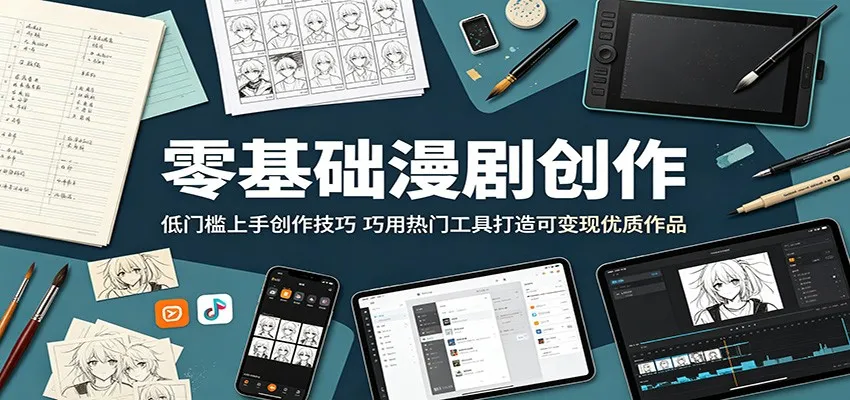 零基础漫剧创作：低门槛上手创作技巧，巧用热门工具打造可变现优质作品-豌豆轻创