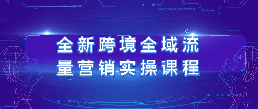 全新跨境全域流量营销实操课程-轻创