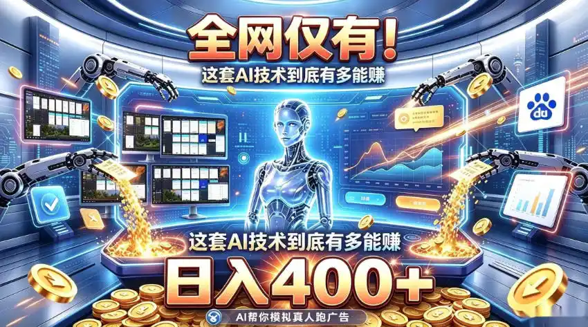 全网仅有！这套AI技术到底有多能賺，日入400+，无需人工干预，实现真正被动变现【揭秘】-豌豆轻创