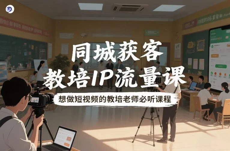 同城获客，教培IP流量课，想做短视频的教培老师必听课程-轻创