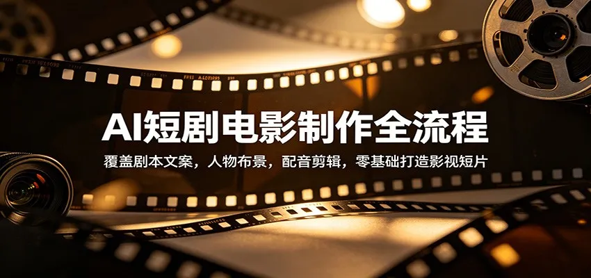 AI短剧电影制作全流程：覆盖剧本文案，人物布景，配音剪辑，零基础打造影视短片-豌豆轻创