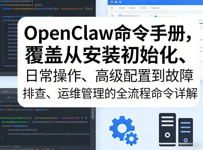 OpenClaw命令手册，覆盖从安装初始化、日常操作、高级配置到故障排查、运维管理的全流程命令详解-豌豆轻创