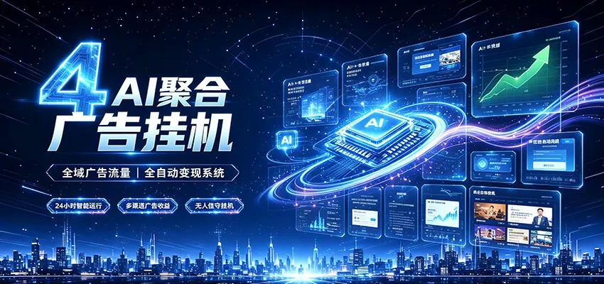 全域广告流量聚合，AI无人挂机稳赚佣金，打造长期稳定被动收入副业-豌豆轻创