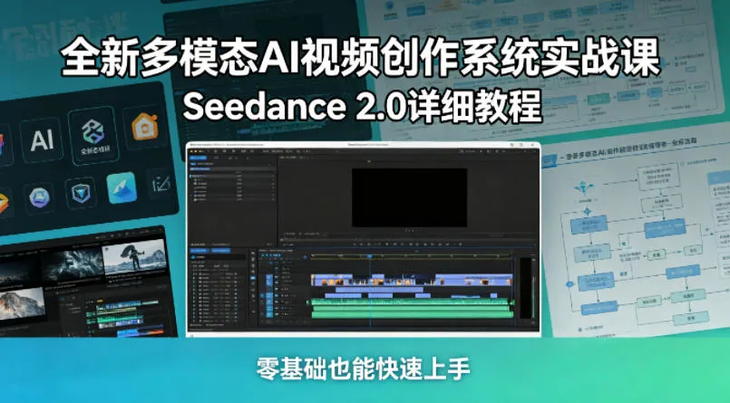 全新多模态AI视频创作系统实战课，Seedance 2.0详细教程，零基础也能快速上手-豌豆轻创