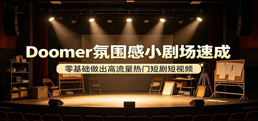 Doomer氛围感小剧场速成，零基础做出高流量热门短剧短视频-豌豆轻创