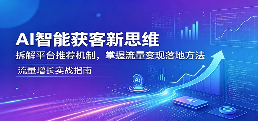 AI智能获客新思维：拆解平台推荐机制，掌握流量变现落地方法-豌豆轻创