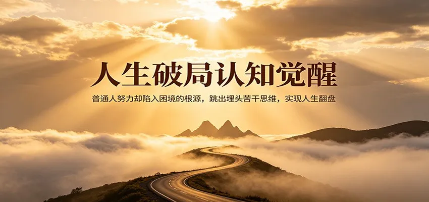 人生破局认知觉醒，普通人努力却陷入困境的根源，跳出埋头苦干思维，实现人生翻盘-豌豆轻创