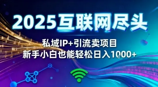 2025网创尽头王炸项目！私域IP+精准引流，新手小白在家躺賺日入1k，零经验也能上手【揭秘】-轻创