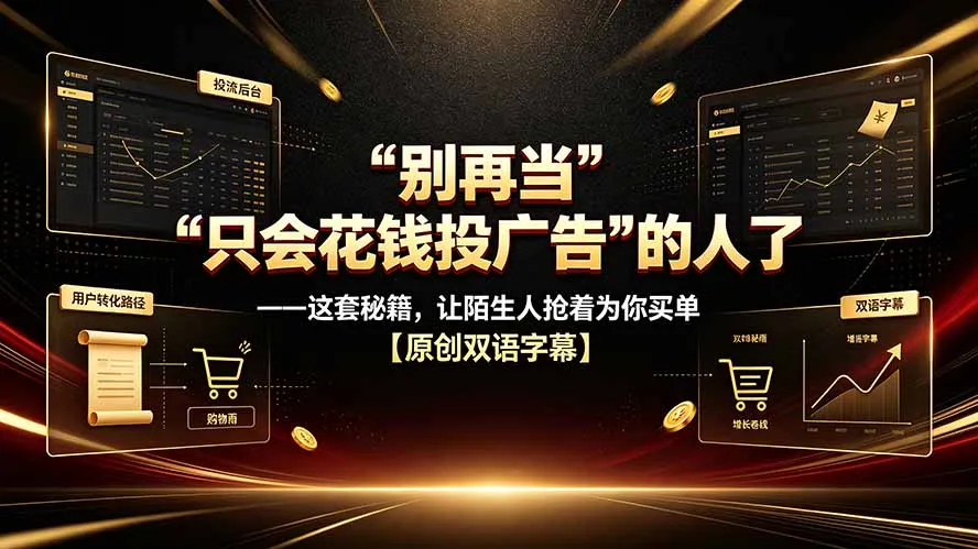 别再当“只会花钱投广告”的人了——这套秘籍，让陌生人抢着为你买单【原创双语字幕】-豌豆轻创