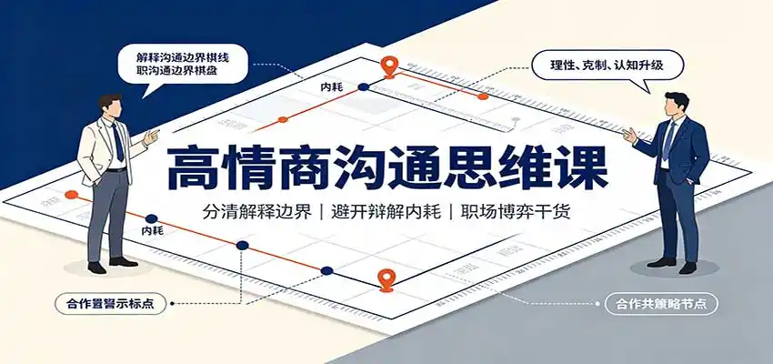 高情商沟通思维课：分清解释边界，避开辩解内耗，职场博弈干货-豌豆轻创