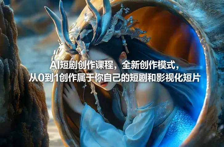 AI短剧创作课程，全新创作模式，从0到1创作属于你自己的短剧和影视化短片-豌豆轻创