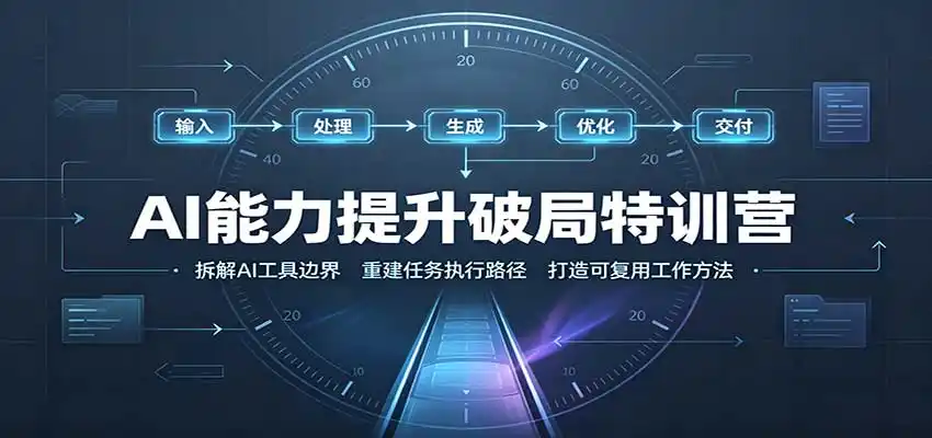 AI能力提升破局特训营：掌握AI交互逻辑，内容创作，搭建工作流-豌豆轻创