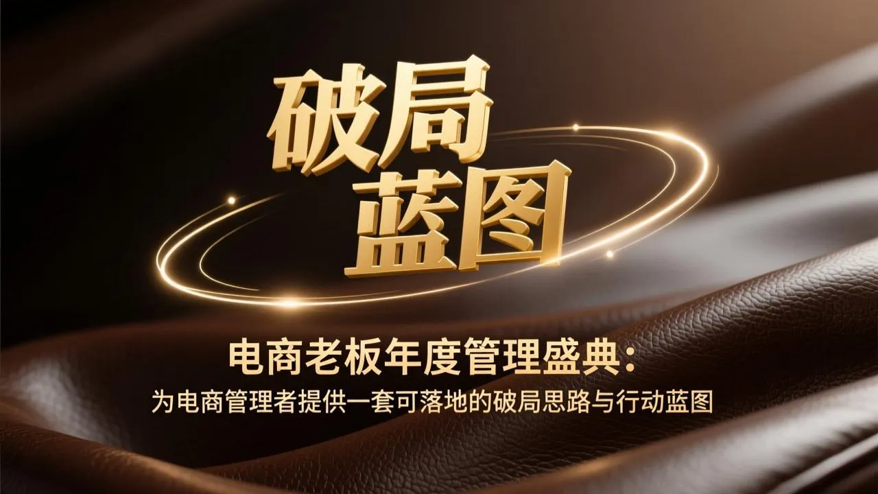 电商老板年度管理盛典：为电商管理者提供一套可落地的破局思路与行动蓝图-轻创