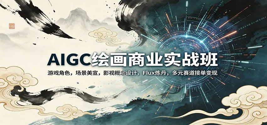AIGC绘画商业实战班：游戏角色，场景美宣，影视概念设计，Flux炼丹，多元赛道接单变现-豌豆轻创