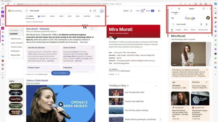 微软Edge浏览器支持双引擎同时搜索功能-轻创