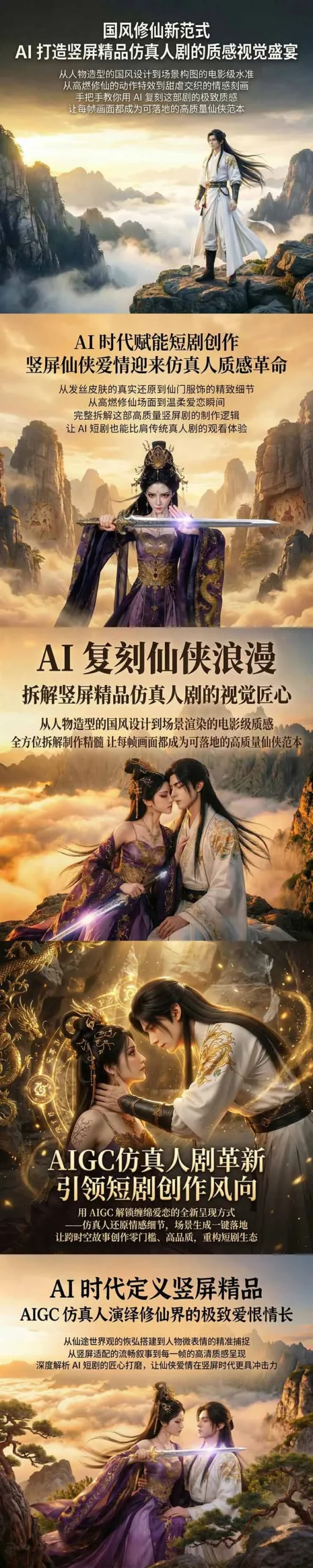 AIGC 仿真人短剧创作革新，解锁仙侠爱恋全新呈现，一键出高质场景，零门槛打造爆款剧集-豌豆轻创