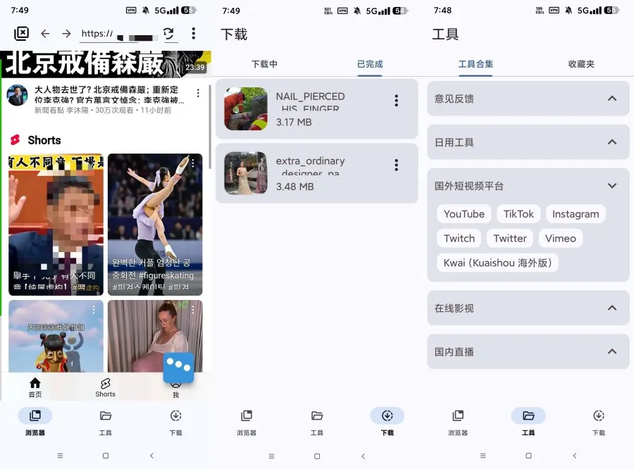国际视频下载器VidSnap网页视频下载支持国际抖音等等-轻创