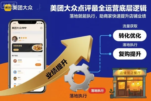 美团大众点评最全运营底层逻辑,落地就能执行,助商家快速提升店铺业绩-轻创