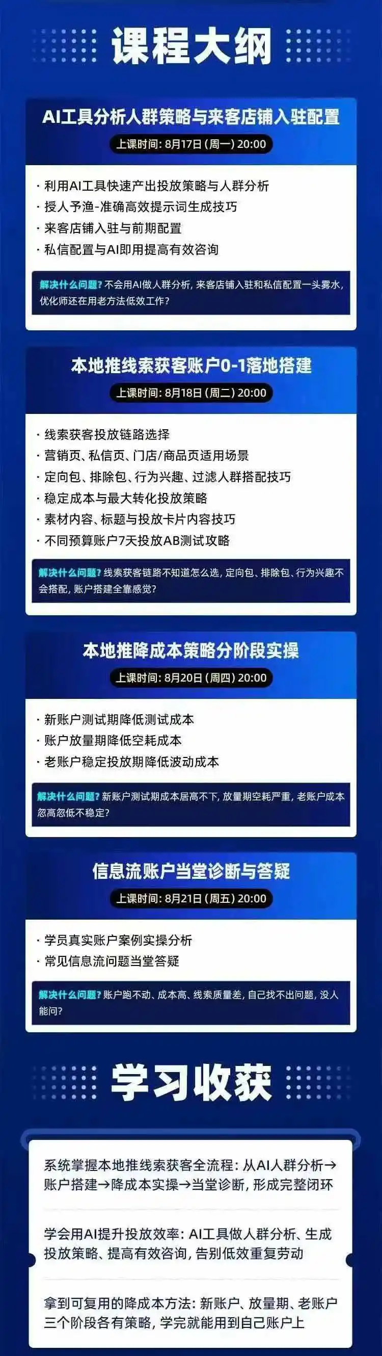 图片[2]-2026巨量AD本地推线索获客全流程实战课-33期：AI人群分析、账户搭建、7天测试、分阶段降本与投放优化-豌豆轻创