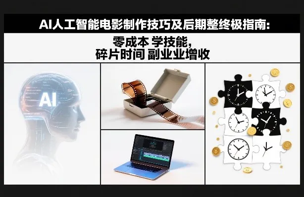 AI人工智能电影制作技巧及后期完整终极指南:零成本学技能,碎片时间副业增收