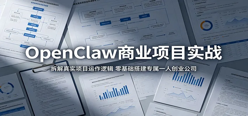 OpenClaw商业项目实战：拆解真实项目运作逻辑，零基础搭建专属一人创业公司-豌豆轻创