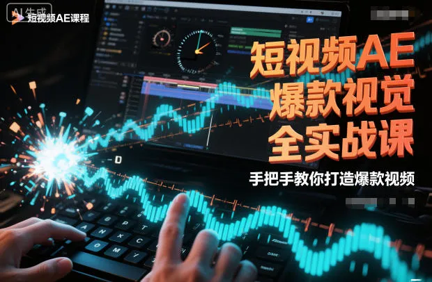 短视频AE爆款视觉全实战课，手把手教你打造爆款视频-轻创