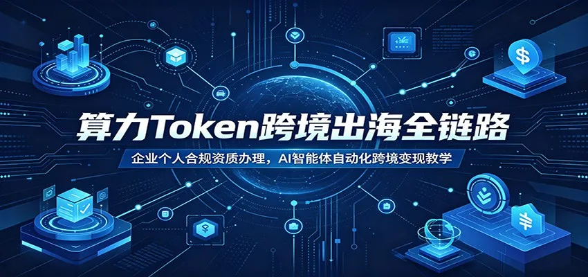 算力Token跨境出海全链路：企业个人合规资质办理，AI智能体自动化跨境变现教学-豌豆轻创