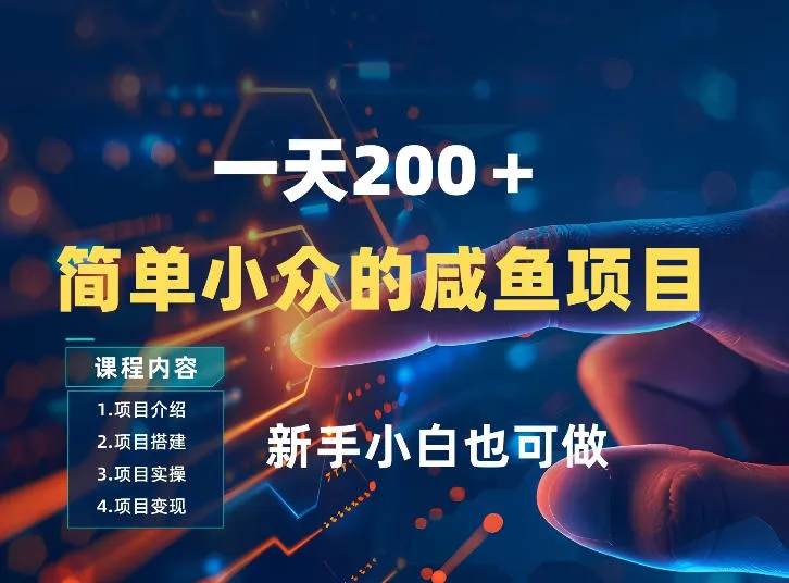 一天收入2张，一个简单小众的咸鱼项目，0门槛小白也能做-豌豆轻创