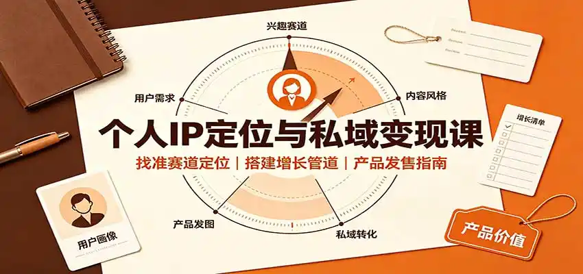 个人IP定位与私域变现课：找准赛道定位，搭建增长管道，产品发售指南-豌豆轻创