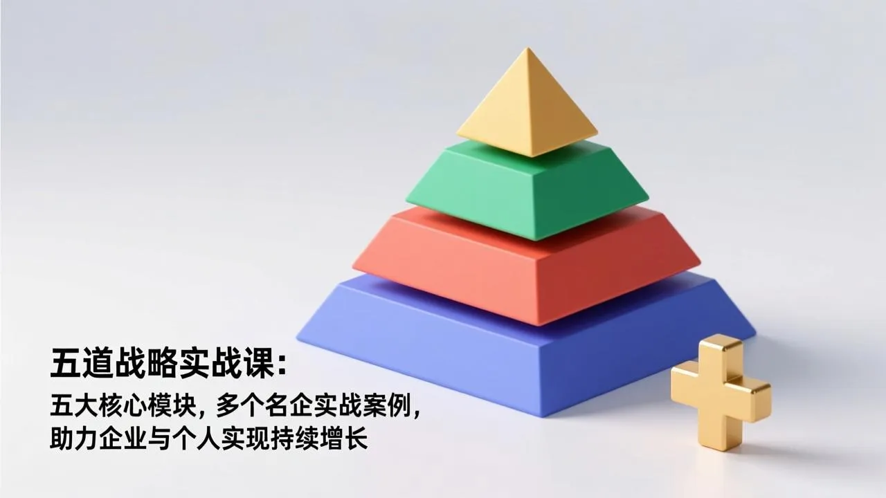 五道战略实战课：五大核心模块，多个名企实战案例，助力企业与个人实现持续增长-轻创